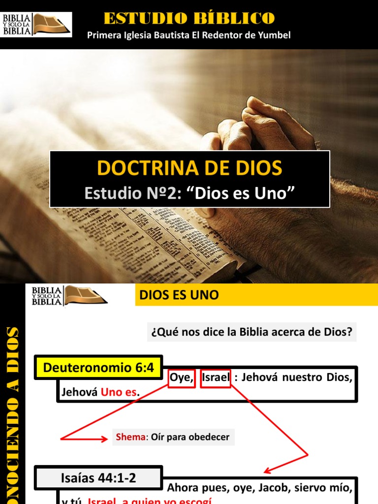 Discipulado 2 Dios Es Uno Pdf Yahvé Dios En El Cristianismo
