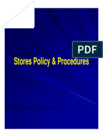Stores Policy Procedures Summary