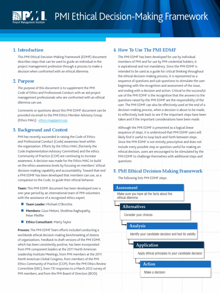 1 Ethical Decision Making Framework PDF | PDF | Advice (Opinion ...