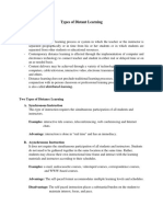 Types of Distant Learning Written Report