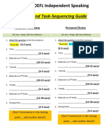 TOEFL Independent Speaking Templates, Outlines, and Format Structure