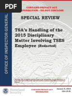 TSA's Handling of 2015 Disciplinary Process