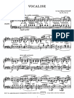 Vocalise Rachmaninoff Richardson's Transcription