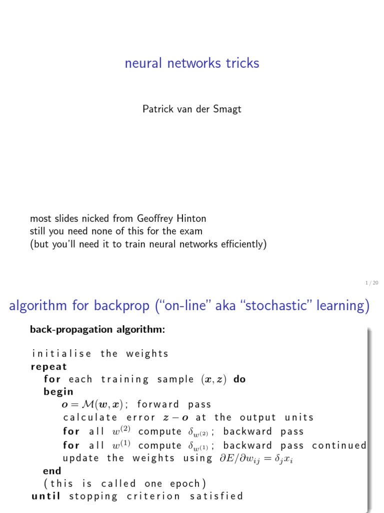 Neural Network Training Techniques | PDF | Mathematical Optimization ...
