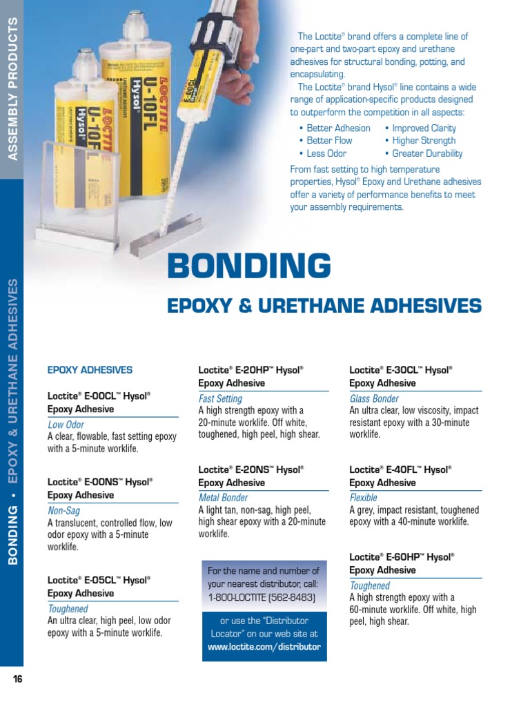 Loctite Bonding Epoxy Uretane Adhesives PDF Epoxy Adhesive