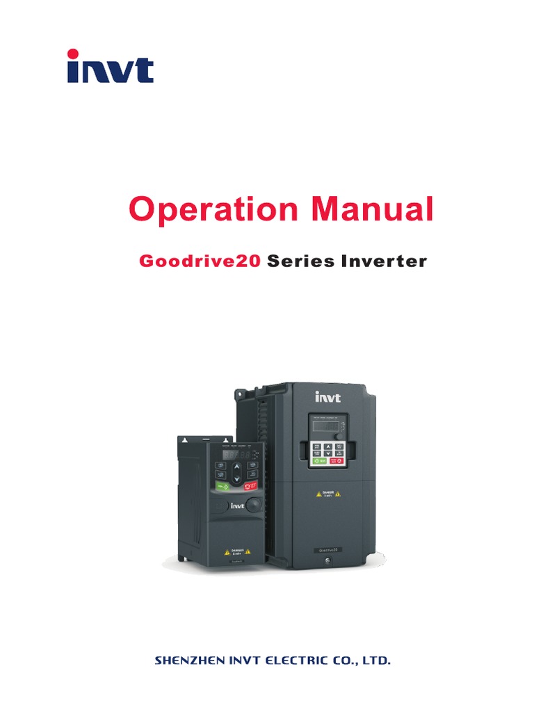 Goodrive20 Series Inverter Operation Manual V1.3 PDF PDF Power