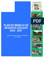 Plan de Manejo Manejo de Residuos Sólidos Del Distrito de San Martín de Porres