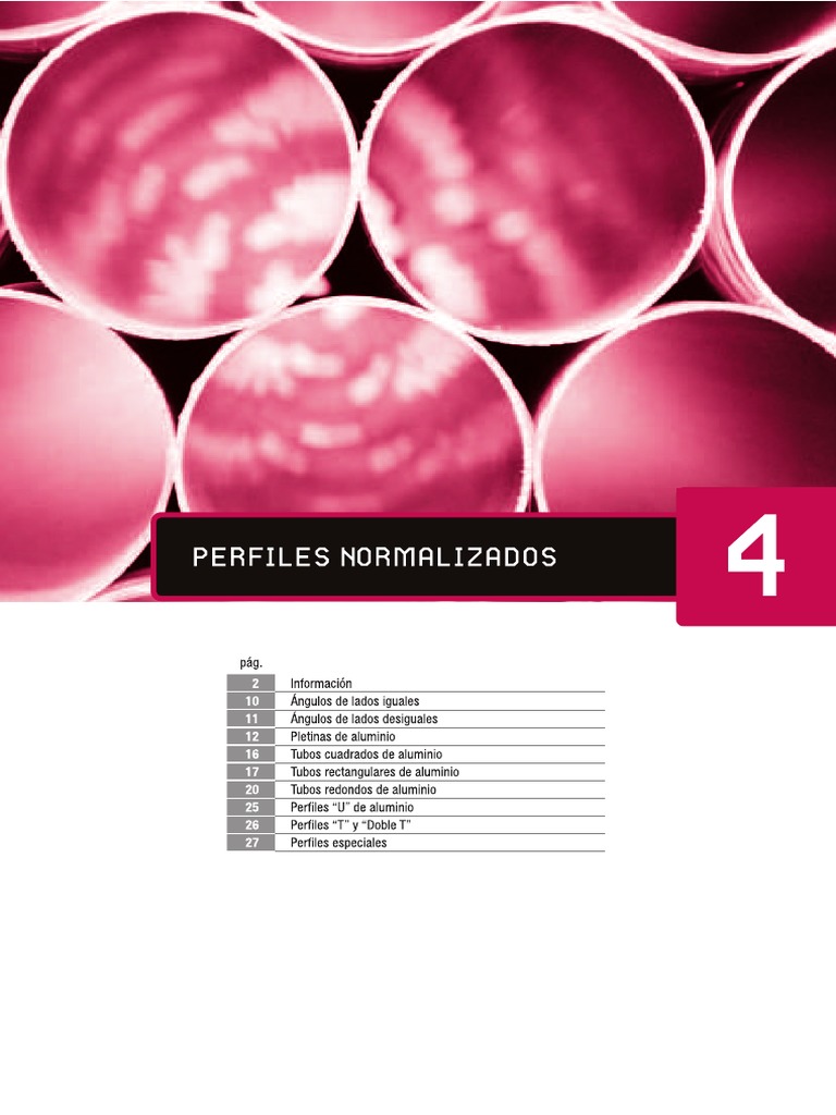 LA5 Cap4 Perfiles Normalizados | PDF | Aluminio | Industrias