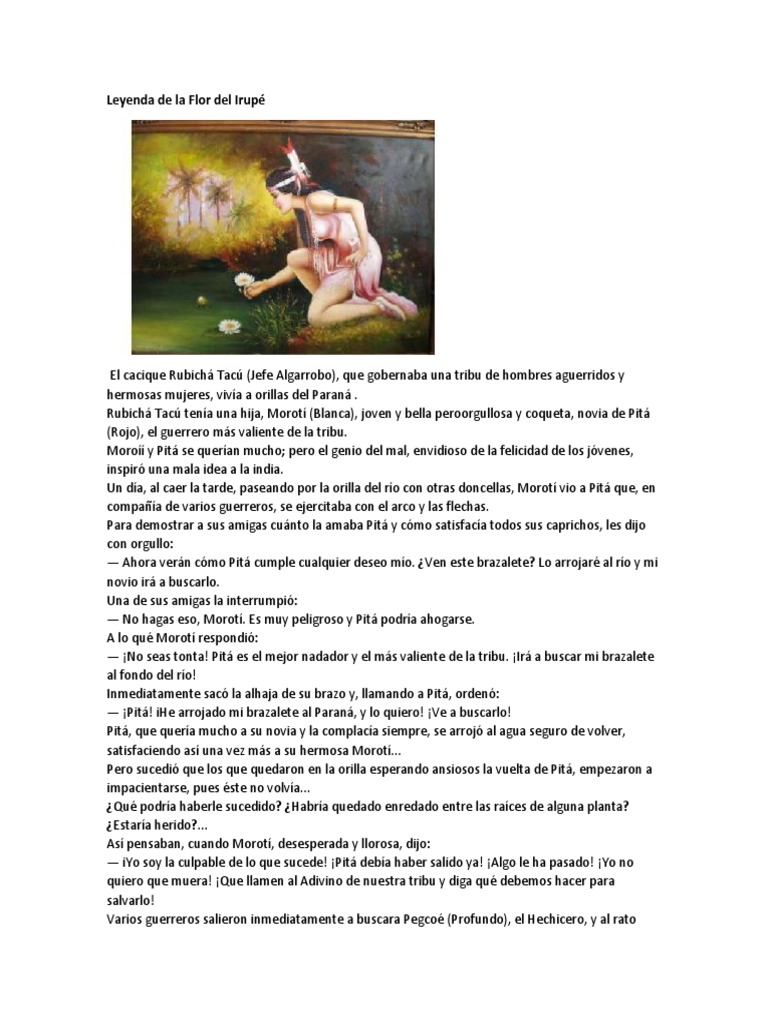 Leyenda de La Flor Del Irupé Ocio Ficción y literatura