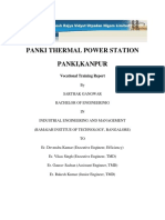 Panki Thermal Power Station Panki, Kanpur: Vocational Training Report