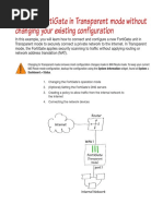 Installing A FortiGate in Transparent Mode PDF