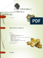 Clasificación de Minerales (Propiedades Físicas y Químicas