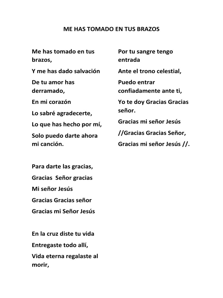 Letras de Canciones | Cristo (título) | Creencia religiosa y doctrina