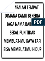 Peliharalah Tempat Dimana Kamu Bekerja Jaga Nama Baiknya Sekalipun Tidak Membuat