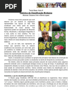 Histórico Da Classificação Biológica