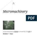 Micromachinery: A Micromachine by Is Moved by A Lit at in