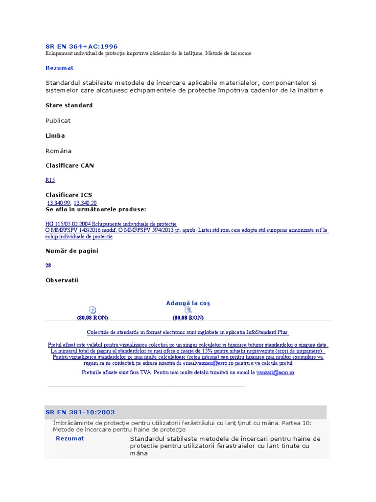 Standarde Casti | PDF
