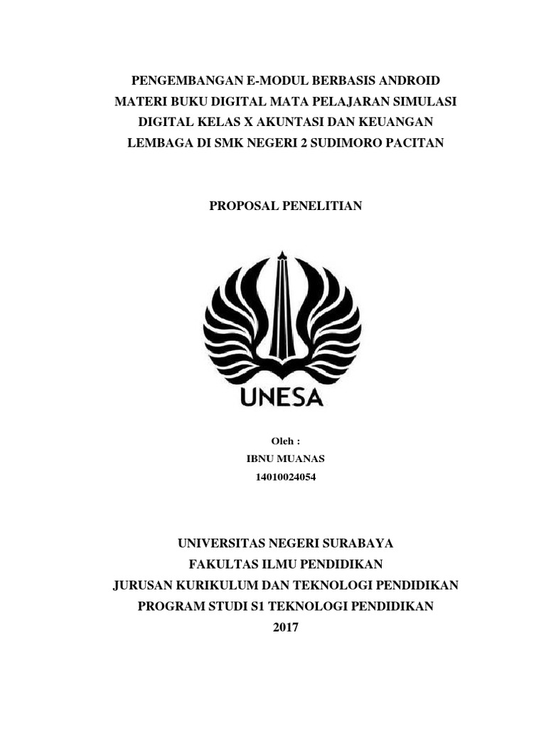 Contoh Proposal Penelitian Unesa - Contoh Makalah Terbaru 2021