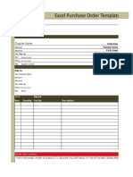 Excel Purchase Order Template: ABC Company