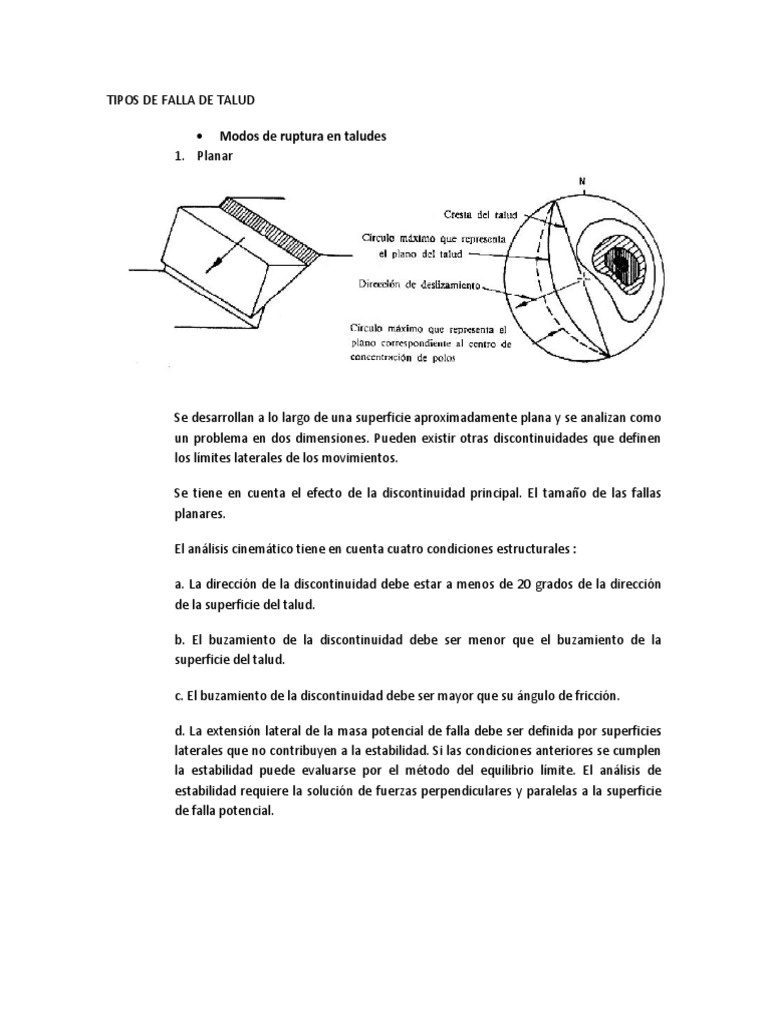 Tipos de Fallas de Talud y Análisis | PDF | Falla (geología) | Roca ...