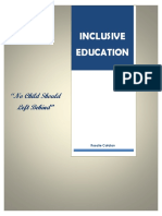 Inclusive Education: "No Child Should Left Behind"