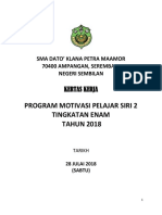 Kertas Kerja Program Motivasi 2018 S2