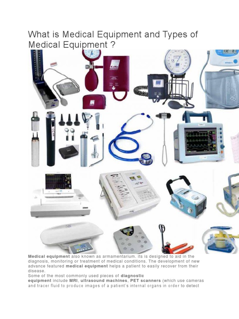 What Is Medical Equipment and Types of Medical Equipment PDF