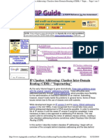 IP Classless Addressing: Classless Inter-Domain Routing (CIDR) / "Supernetting"