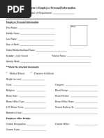 Form 1: Employee Personal Information Name of Department