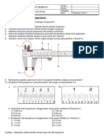 Ulangan Harian 1 - Alat Ukur - Mistar Geser