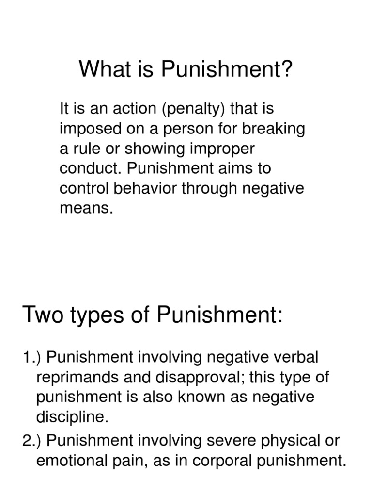 What is Punishment Corporal Punishment In The Home Punishments