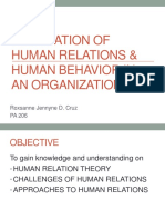 Foundation of Human Relations & Human Behavior in