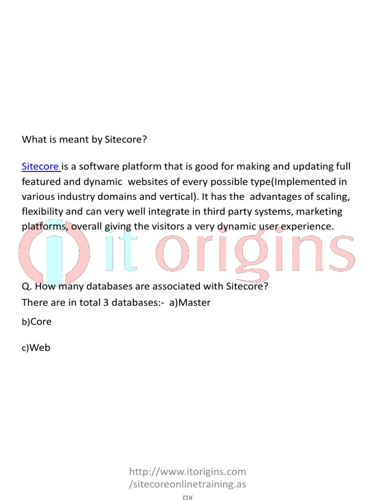 Sitecore Interview Questions and Answers | PDF | Hyperlink ...