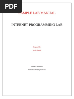 Internet Programming Lab Manual