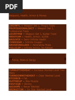 GTA Game Passwords and Cheats | PDF | Leisure | Sports