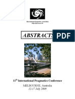 International Pragmatics Conference Abstracts