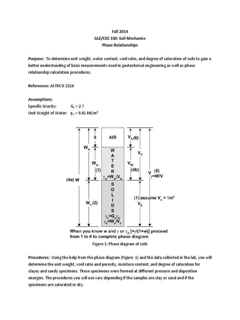 Fall14 - Lab 2 Phase Relationships | PDF | Density | Porosity