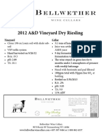 2012 Ad Dry Riesling Tech Notes