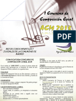 Concurso composición coral ACM 2013