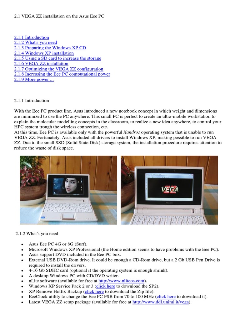 Install Xp To Eee Pc 4g Pdf Personal Computers Secure Digital