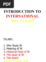 Introduction To International Relations