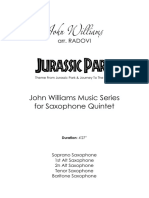 Jurassic Park - John Williams (Saxophone Quintet) Score & Parts