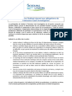 Cash Investigation. Le Communiqué de Sodiaal