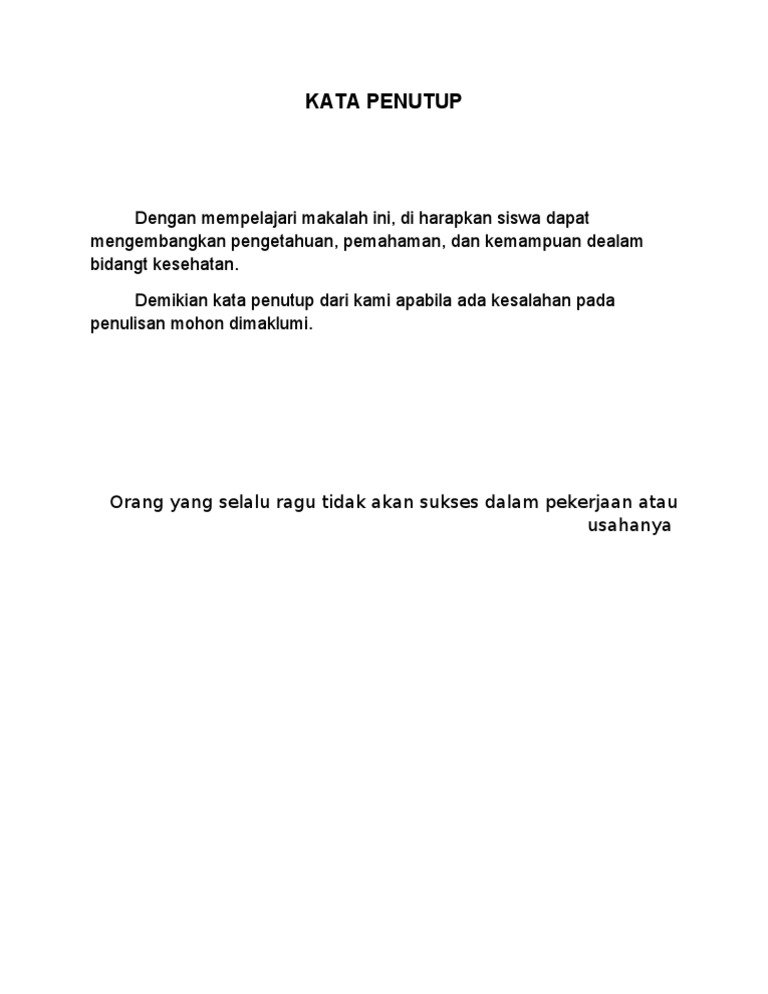 Kata Penutup