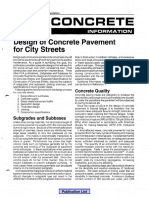 Design of PCC City Streets