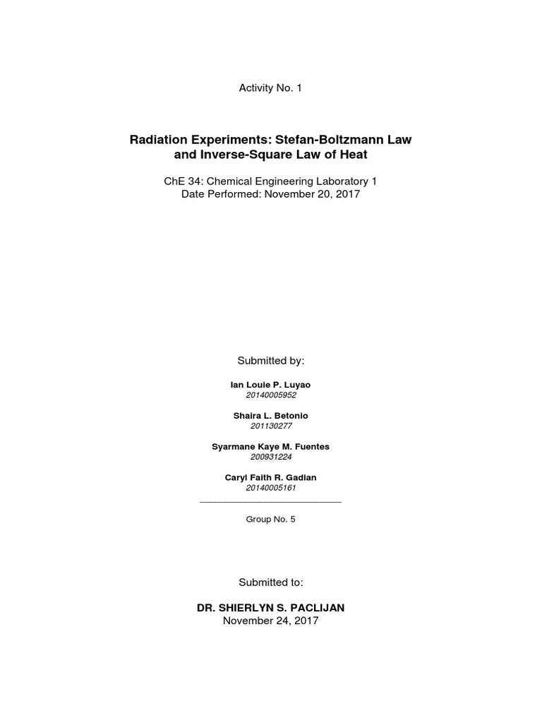 Radiation Intensity and Distance Analysis | PDF | Heat Transfer ...