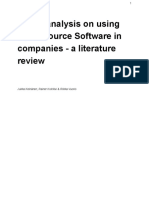 SWOT Analysis On Using Open Source Software in Companies A Literature Review