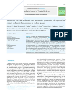 Studies On The Anti Asthmatic and Antitussive Properties of Aqueous Leaf Extract of Bryophyllum Pinnatum in Rodent Species