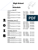 Final Exam Schedule For June 2018