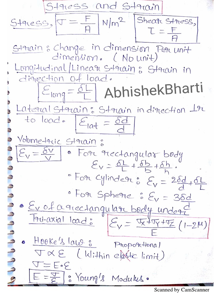 SOM Short Notes (CIVIL Ki Goli) | PDF